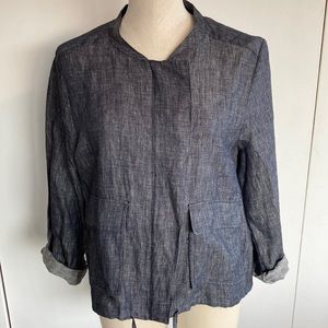 Halogen Linen Denim Look Jacket